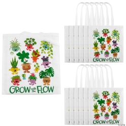 Large House Plant Nonwoven Tote Bags - 12Pk
